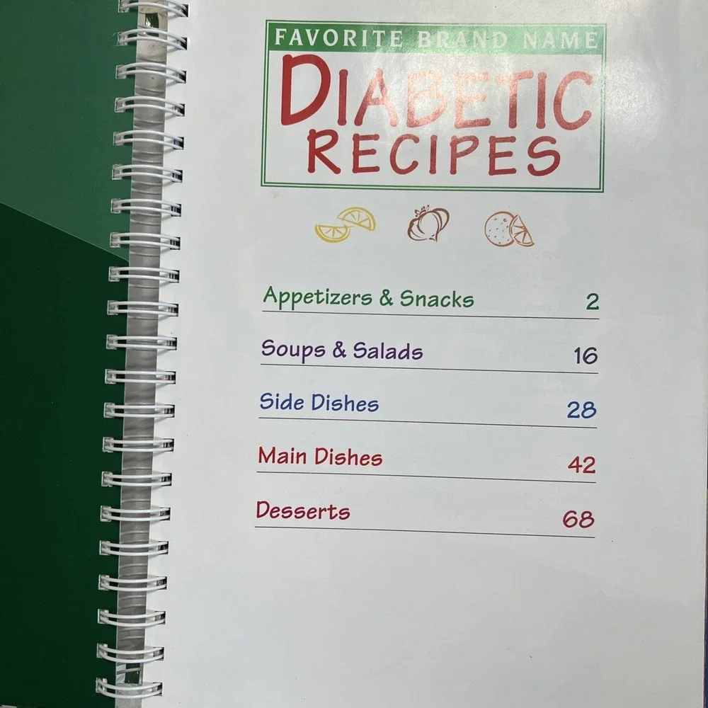 Cooking For A Diabetic‎ Three Cookbooks in 1 Hardcover Spiral 288 pgs